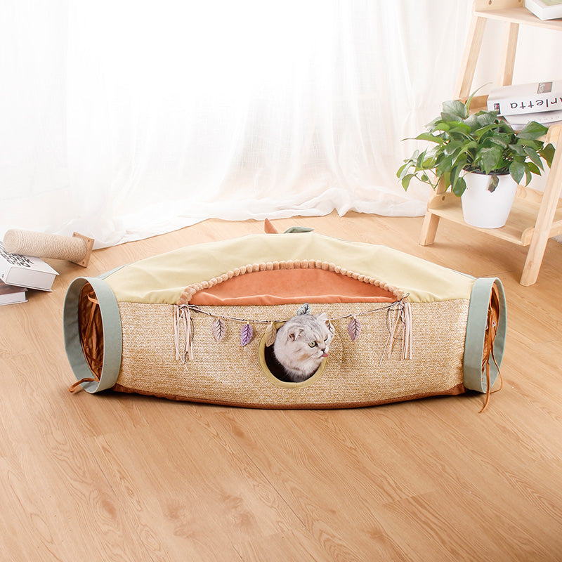 Interactive Pet Tunnel Toy With Mesh Design And Play Holes