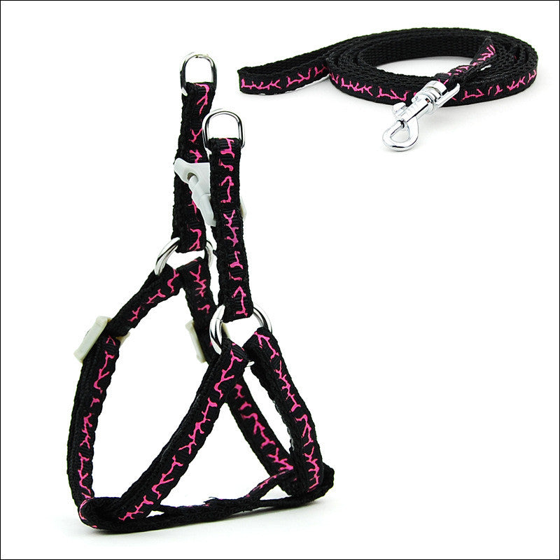 Pet Chest Strap Harness And Leash Set For Daily Walking