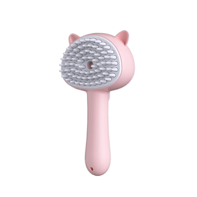 Rechargeable Pet Grooming Brush With Steam Mist Self Cleaning