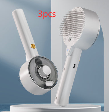 Pet Hair Remover Steam Brush Self-Cleaning Grooming Tool