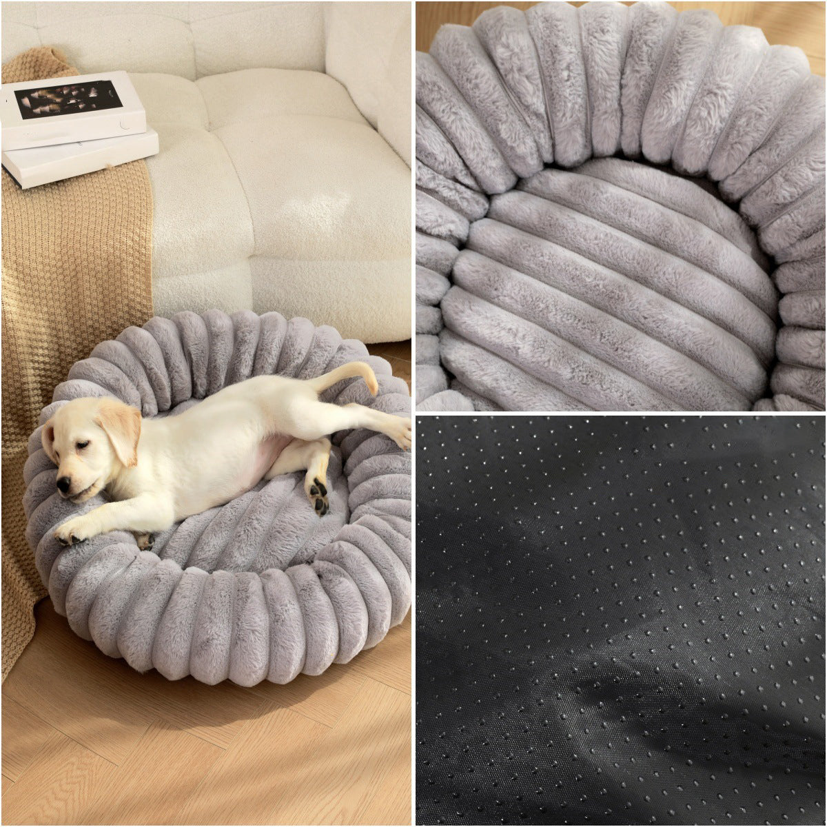 High Weight Pet Plush Round Bed Warm Winter Nest Kennel