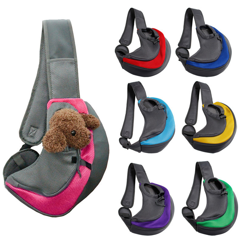 Outdoor Mesh Pet Carrier Sling Shoulder Bag For Travel Comfort