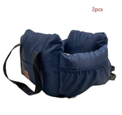 Portable Pet Car Carrier With Secure Safety Travel Design