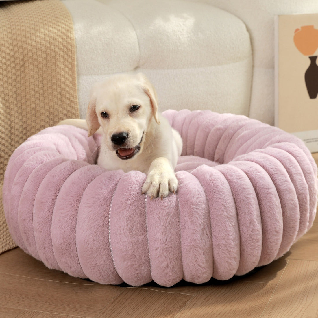 High Weight Pet Plush Round Bed Warm Winter Nest Kennel