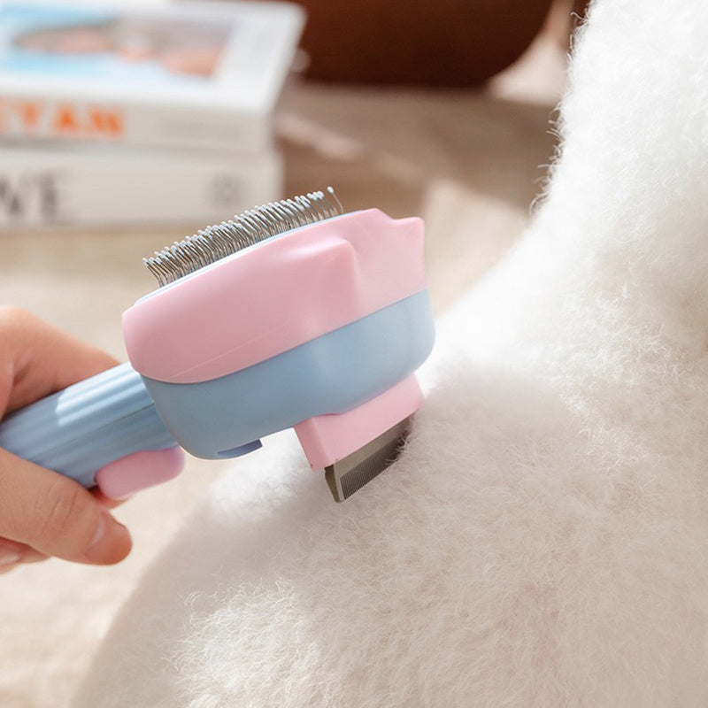 Pet Deshedding Grooming Brush For Hair Removal And Dematting