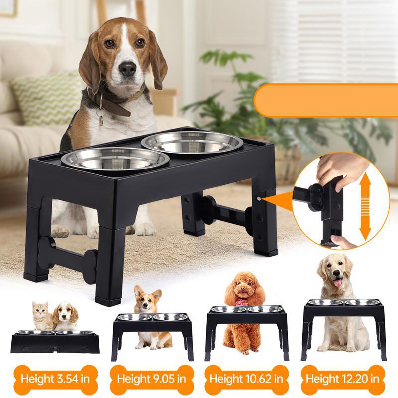 Pet Elevated Feeding Bowl Neck Protection Anti-Tip Medium Large