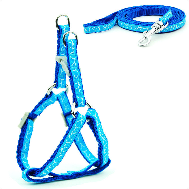 Pet Chest Strap Harness And Leash Set For Daily Walking
