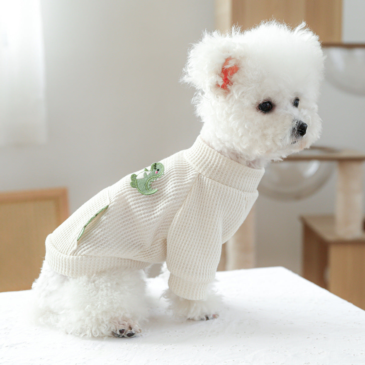 Casual Pet Sweater Round-Neck Knit Shirt