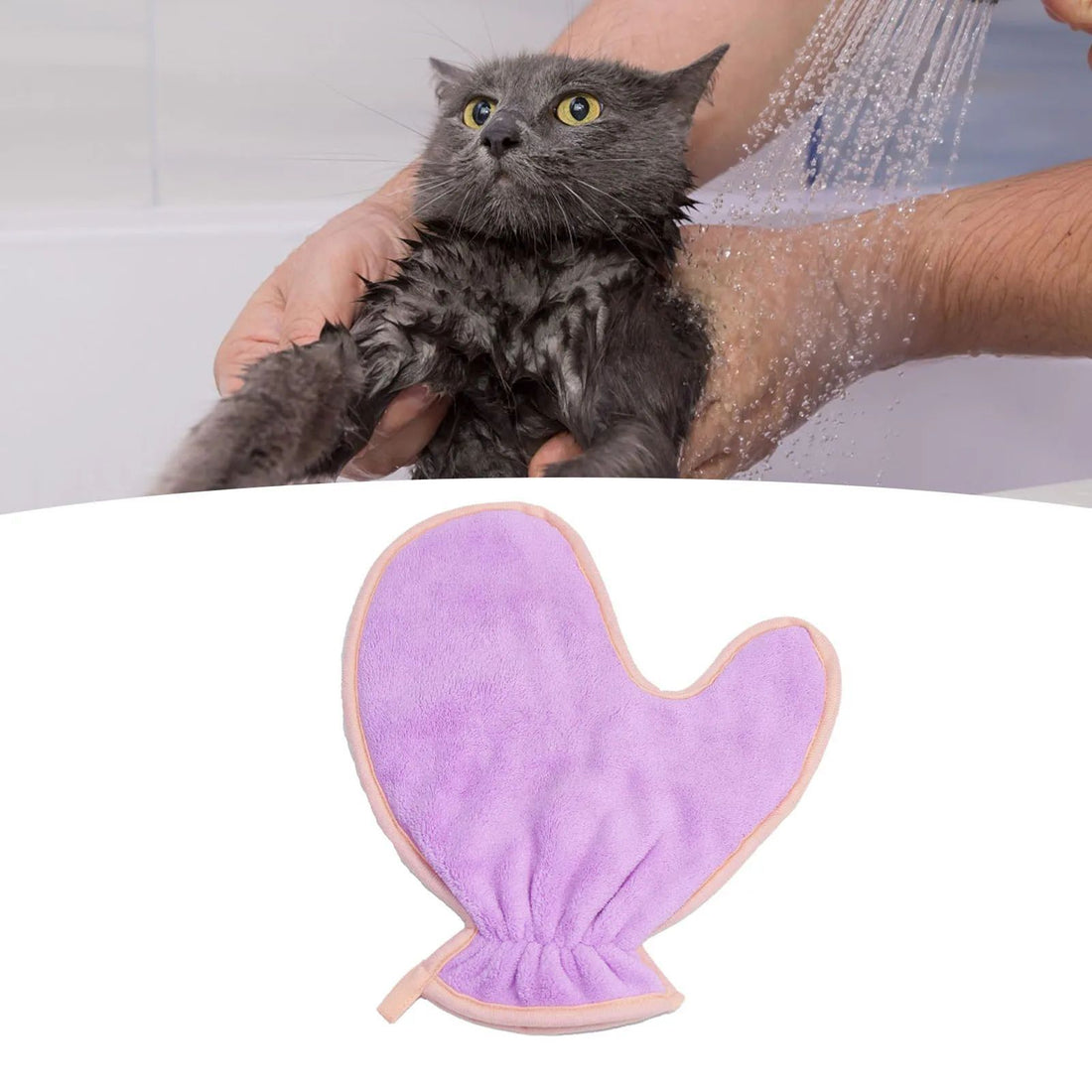 Pet Double-Sided Absorbent Bath Towel Soft Lightweight Cleaning Gloves