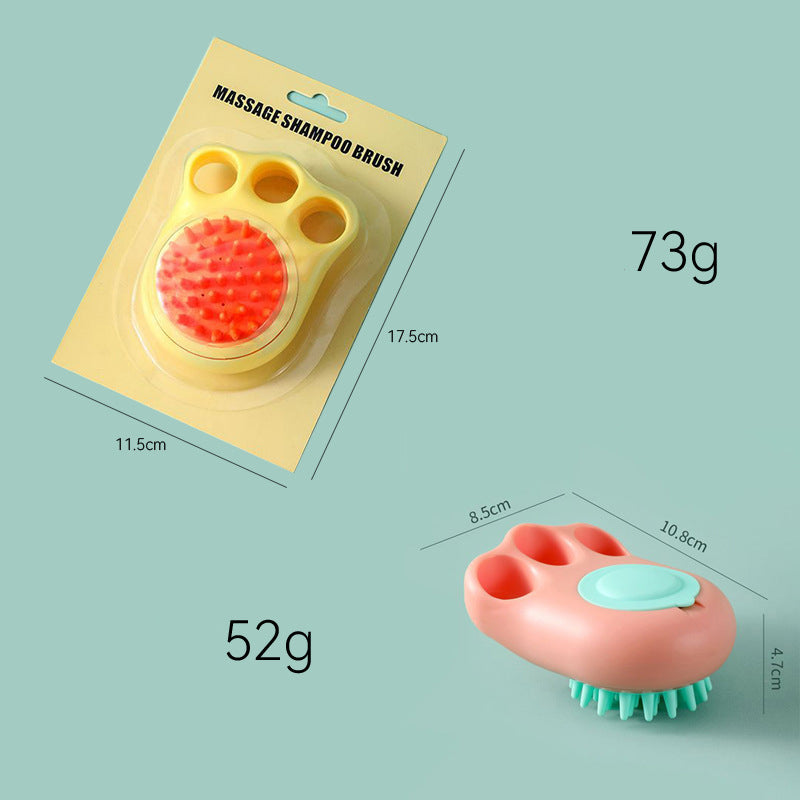 Pet Bath Massage Brush Grooming Comb Soft Claw Cleaning Tool