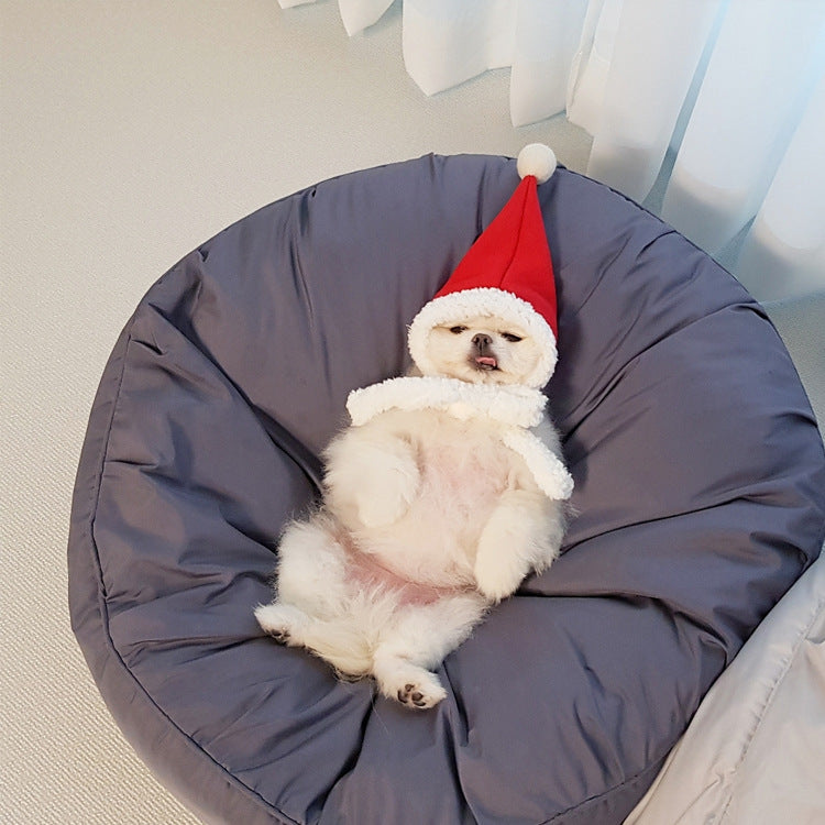 Large Round Pet Bed With Removable Washable Moisture Proof Cover