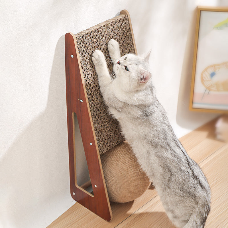 Corrugated Paper Pet Scratching Board Toy For Claw Care
