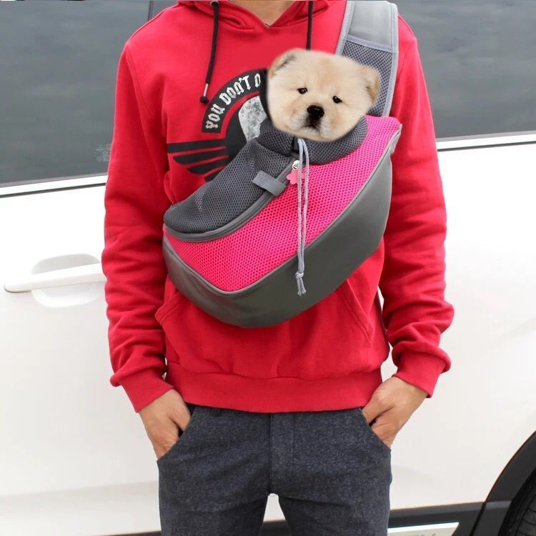 Outdoor Mesh Pet Carrier Sling Shoulder Bag For Travel Comfort