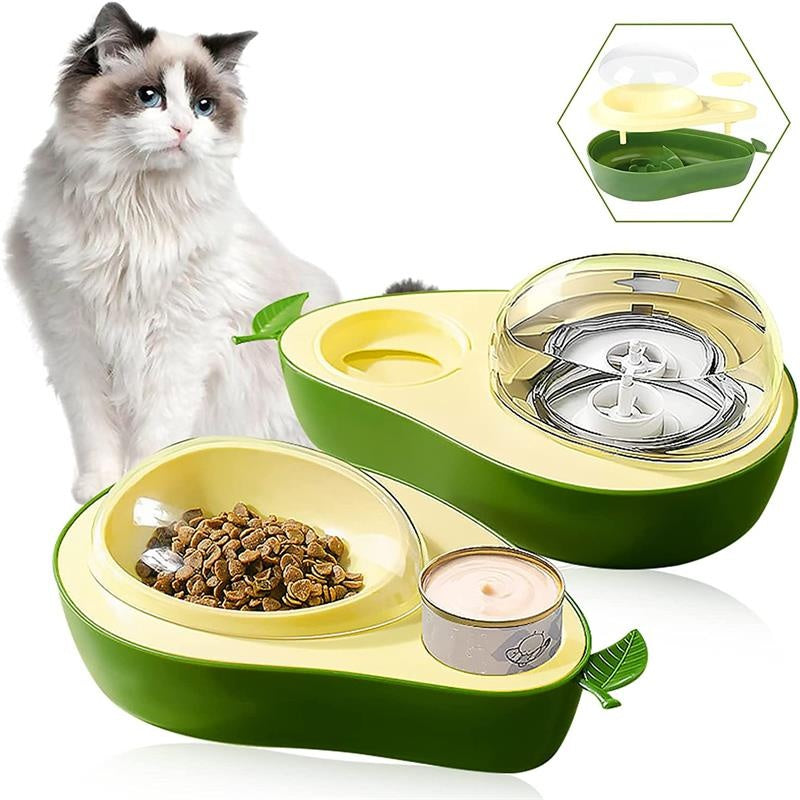 Automatic Pet Water Bottle And Slow Feeding Bowl Set