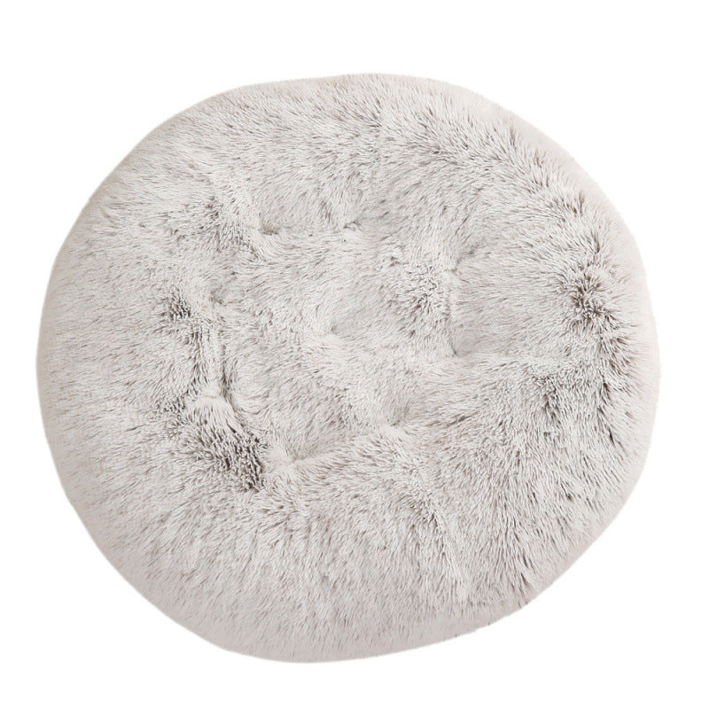 Round Plush Pet Bed Soft Warm Sleeping Mat