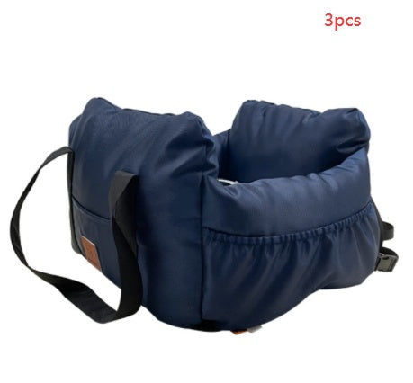 Portable Pet Car Carrier With Secure Safety Travel Design