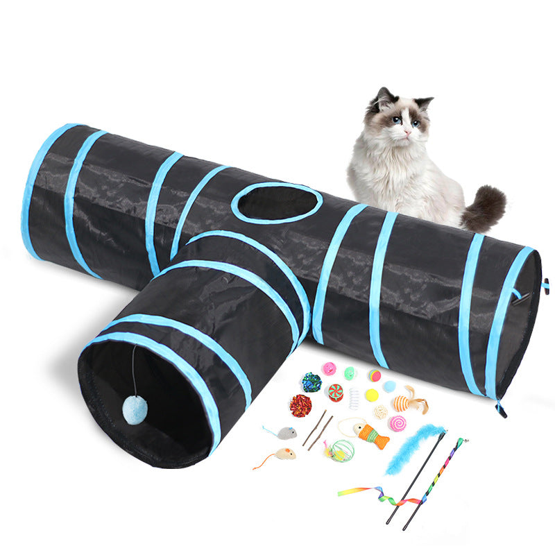 Foldable Pet Tunnel Toy For Climbing And Interactive Play