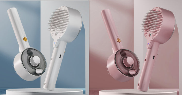 Pet Hair Remover Steam Brush Self-Cleaning Grooming Tool