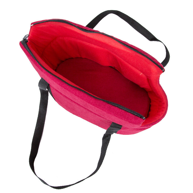 Portable Foldable Pet Carrier Bag With Breathable Mesh Design