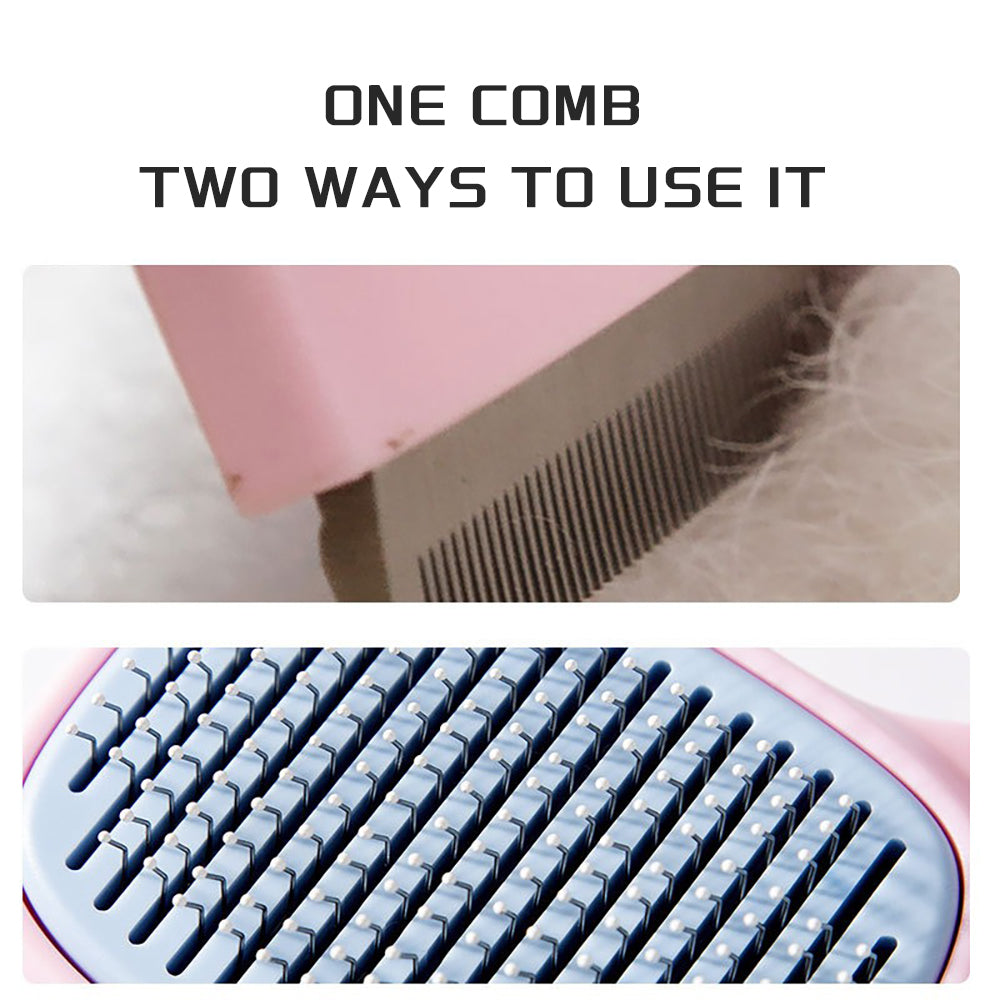 Pet Deshedding Grooming Brush For Hair Removal And Dematting