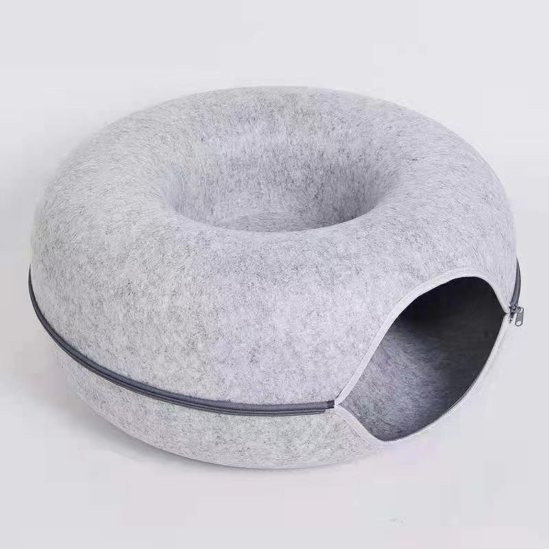 Comfortable Round Pet Bed Tunnel Cozy Sleeping Nest