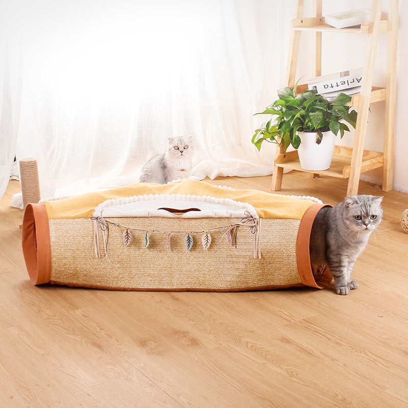 Interactive Pet Tunnel Toy With Mesh Design And Play Holes